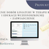 Dobór liniatury w terapii ręki i edukacji wczesnoszkolnej + zaświadczenie